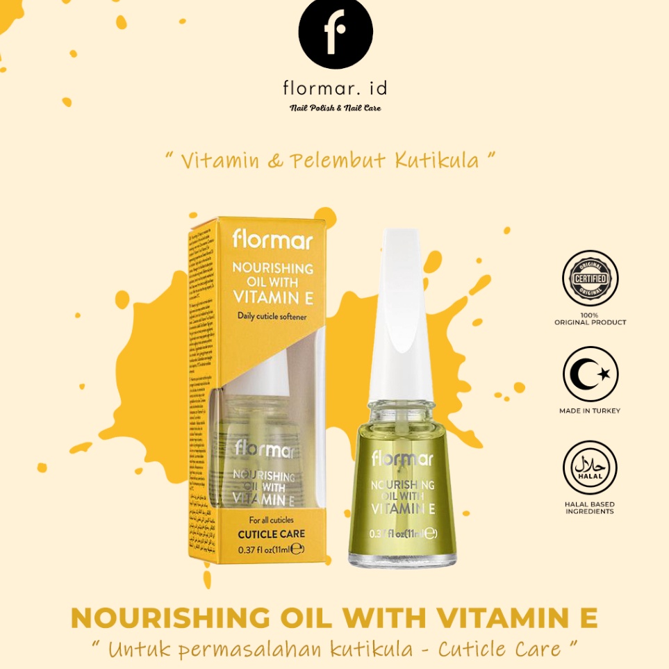 ART W38H Flormar Nourhising Oil With Vitamin E Nail Care