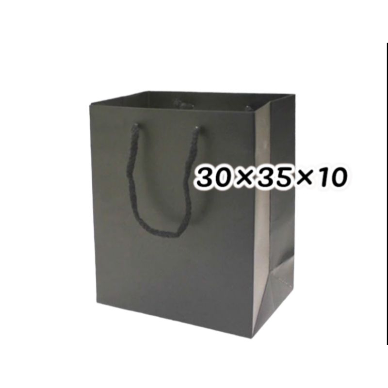 

paper bag hitam polos ukuran 30×35×10 tas kado hitam polos