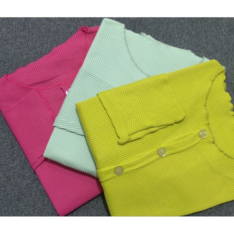 Cardigan Rajut Waffle Semi Jumbo / Cardigan Rajut