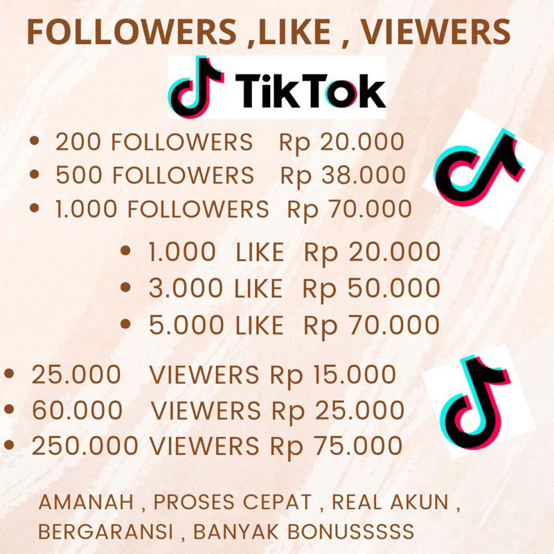 jasa followers tiktok bergaransi 100%