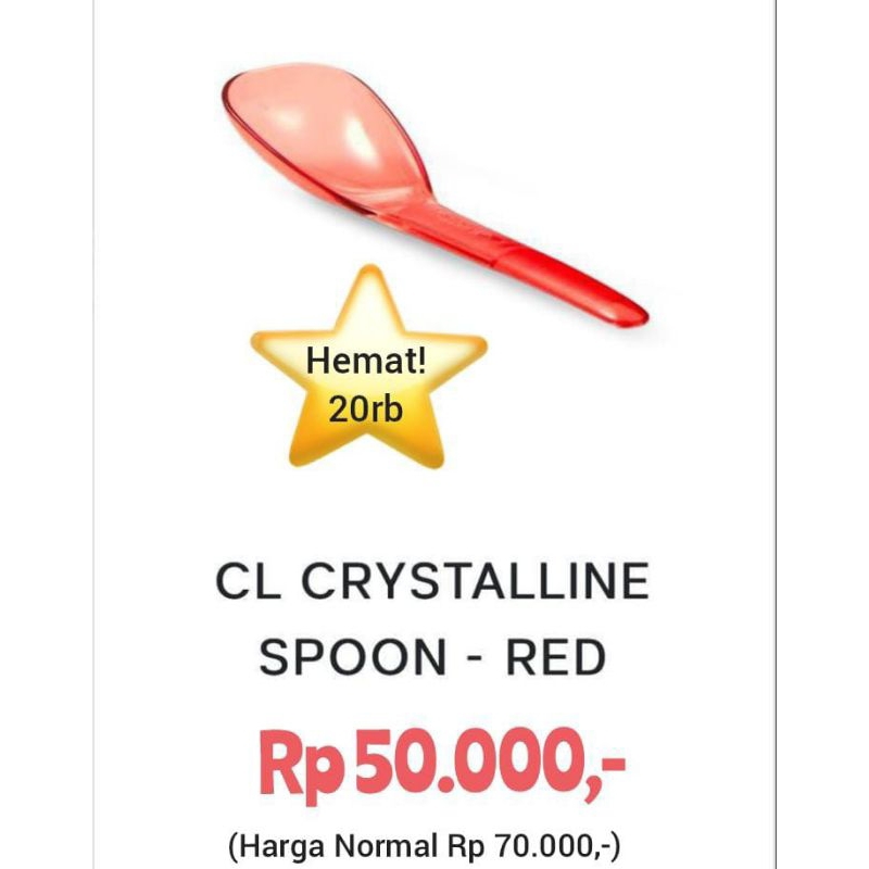 cryslline spoon/centong nasi Tupperware