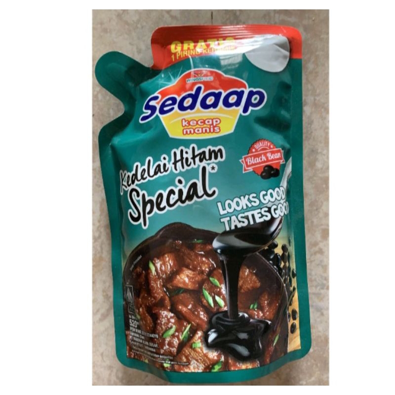 

kecap Refill sedaap tanpa piring 520 mlx2