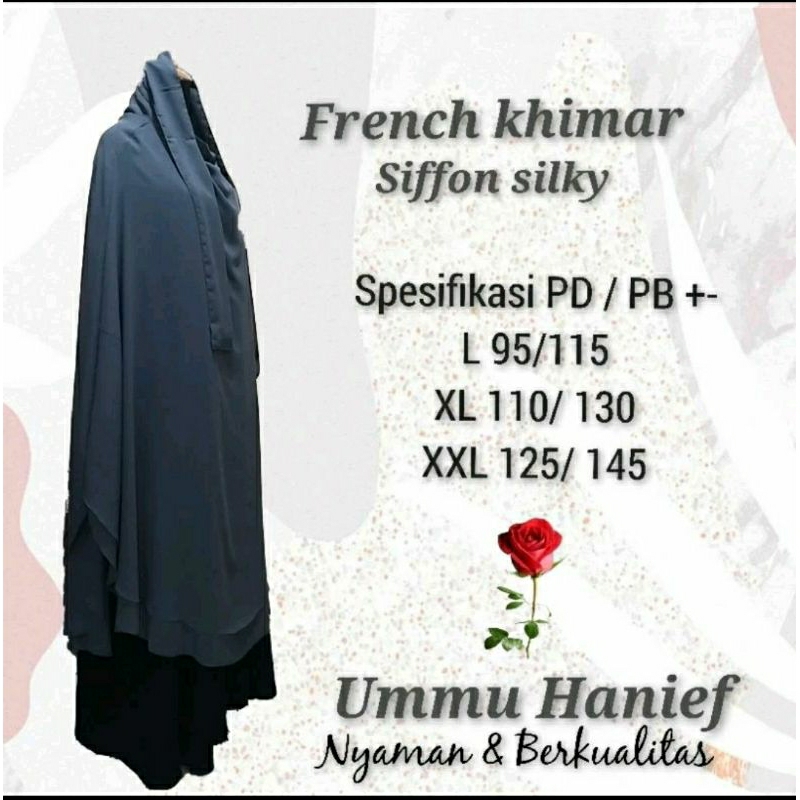 FK French Khimar Bahan Sifon Arab/sifon silky