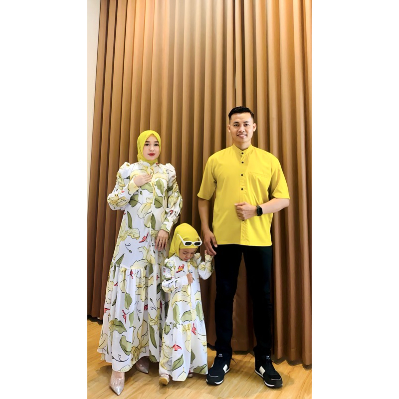 RAYA QIA SET FAMILY,DRES COUPLE,(Harga Terpisah)ibu,ayah anak perempuan