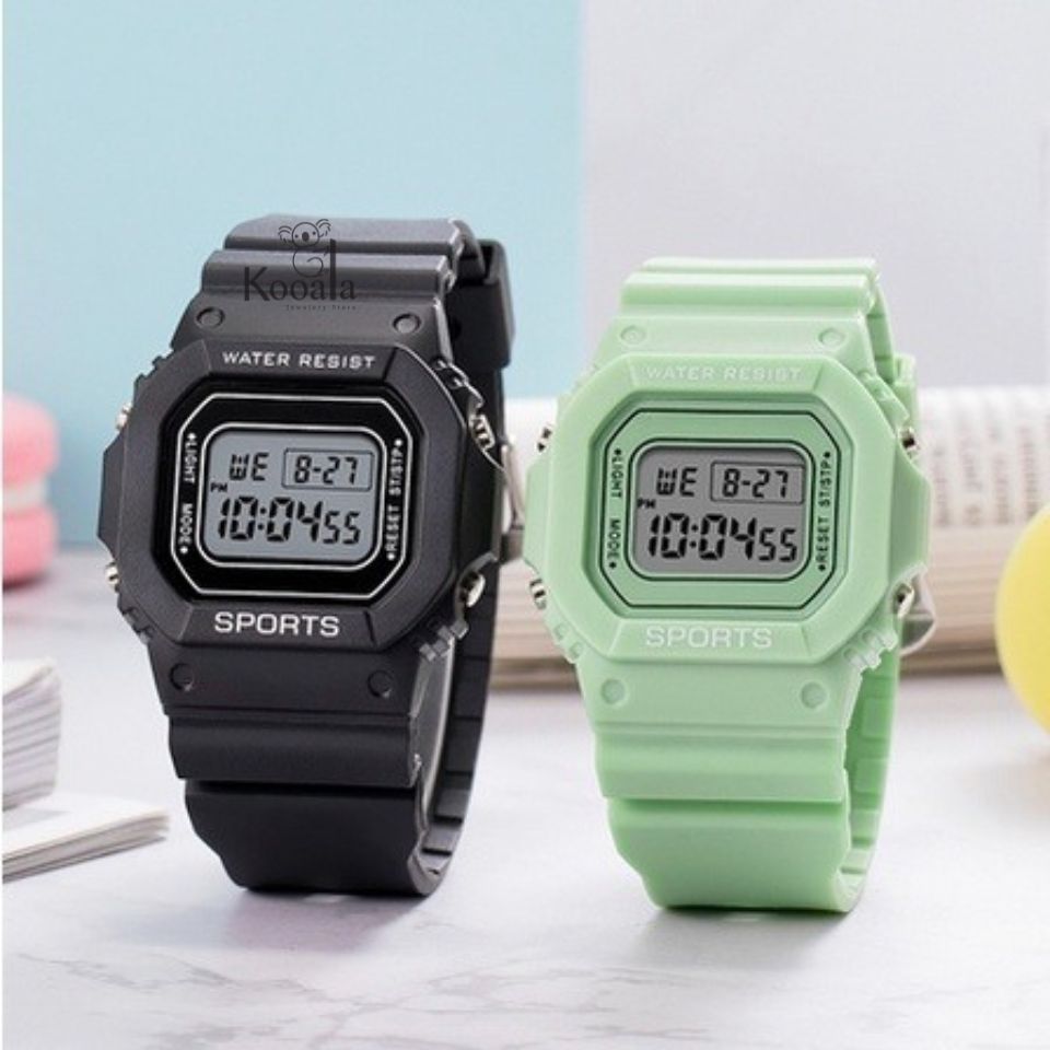 Jam Tangan Digital Rubber Sport LED Pria Wanita I Jam Digital Karet Sport