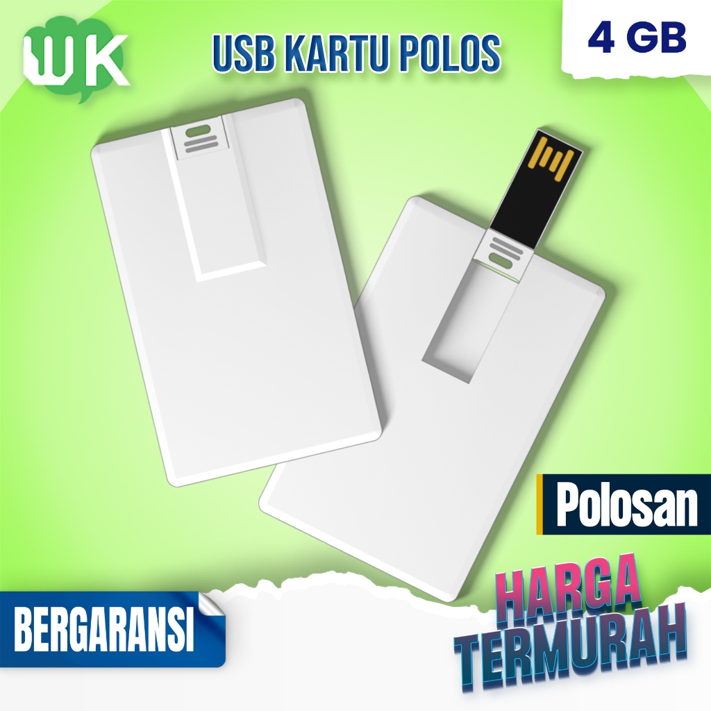 Flashdisk Kartu 4 GB - USB FD Flash Disk Card 4GB - Flashdisk Polos