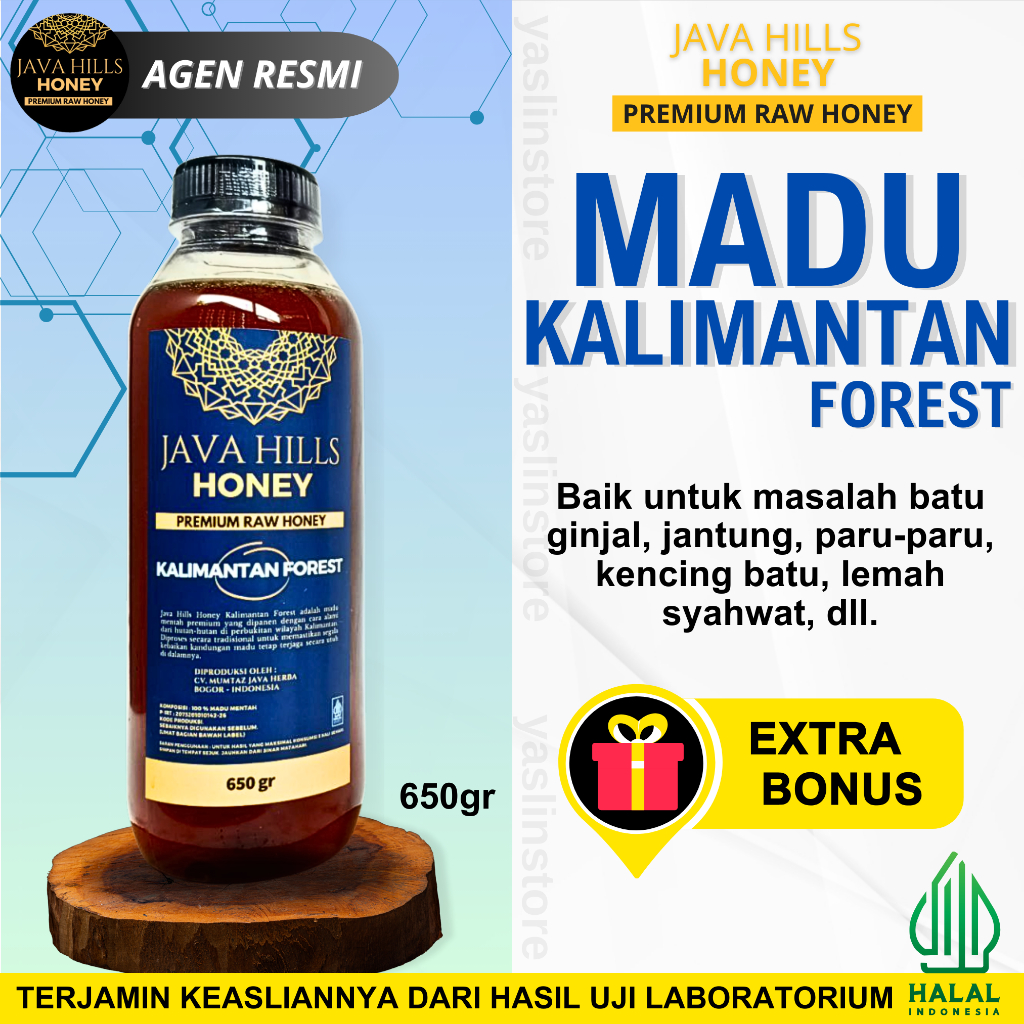 

MADU HUTAN KALIMANTAN BY JAVA HILLS HONEY MADU ASLI MURNI 650gr