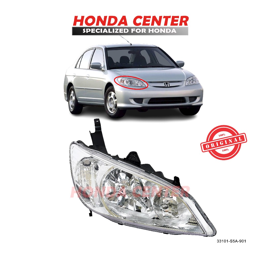 Head Lamp Lampu Depan Kanan Civic Vti Vtis 2004 2005