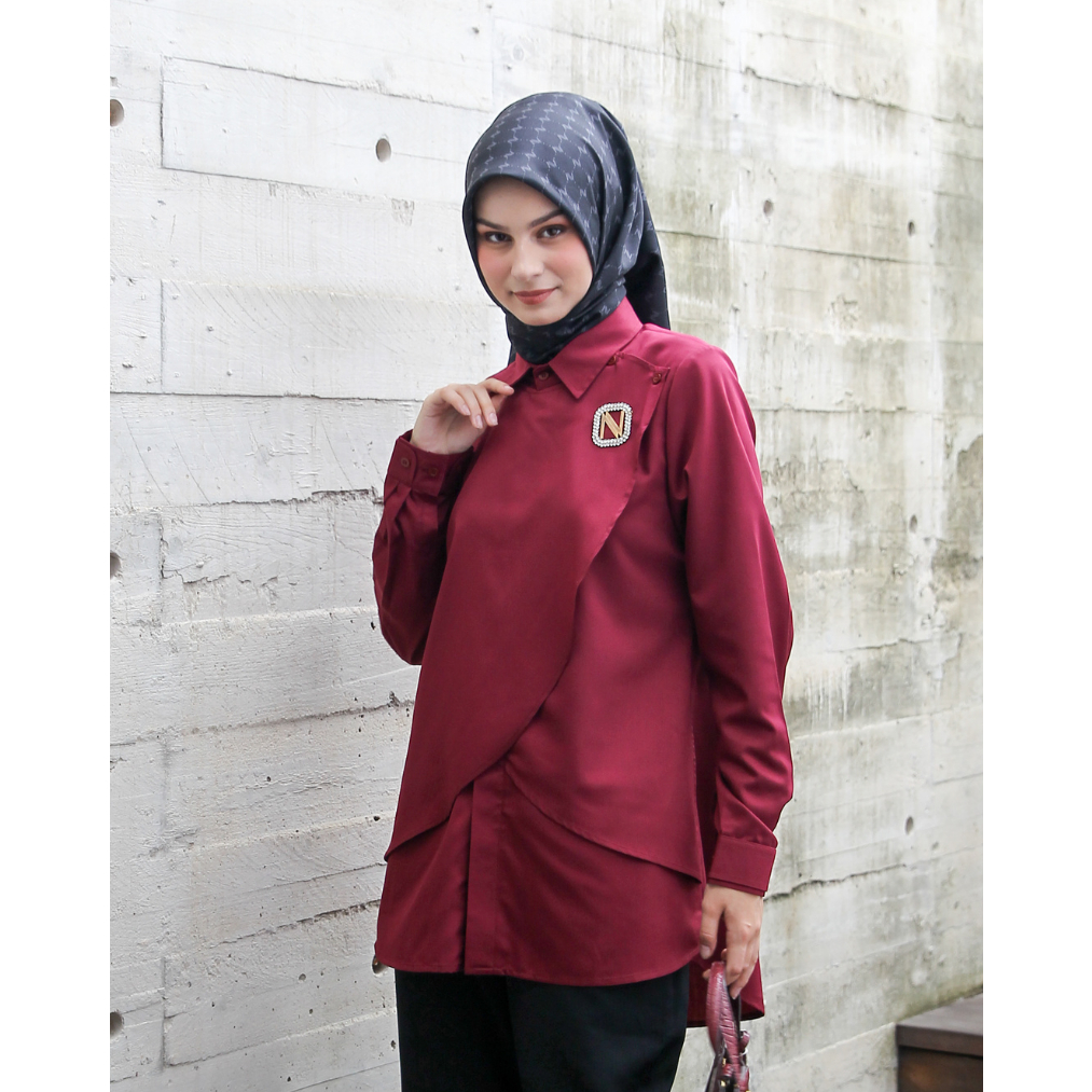 Nina Nugroho - Flap Venetian Red Shirt
