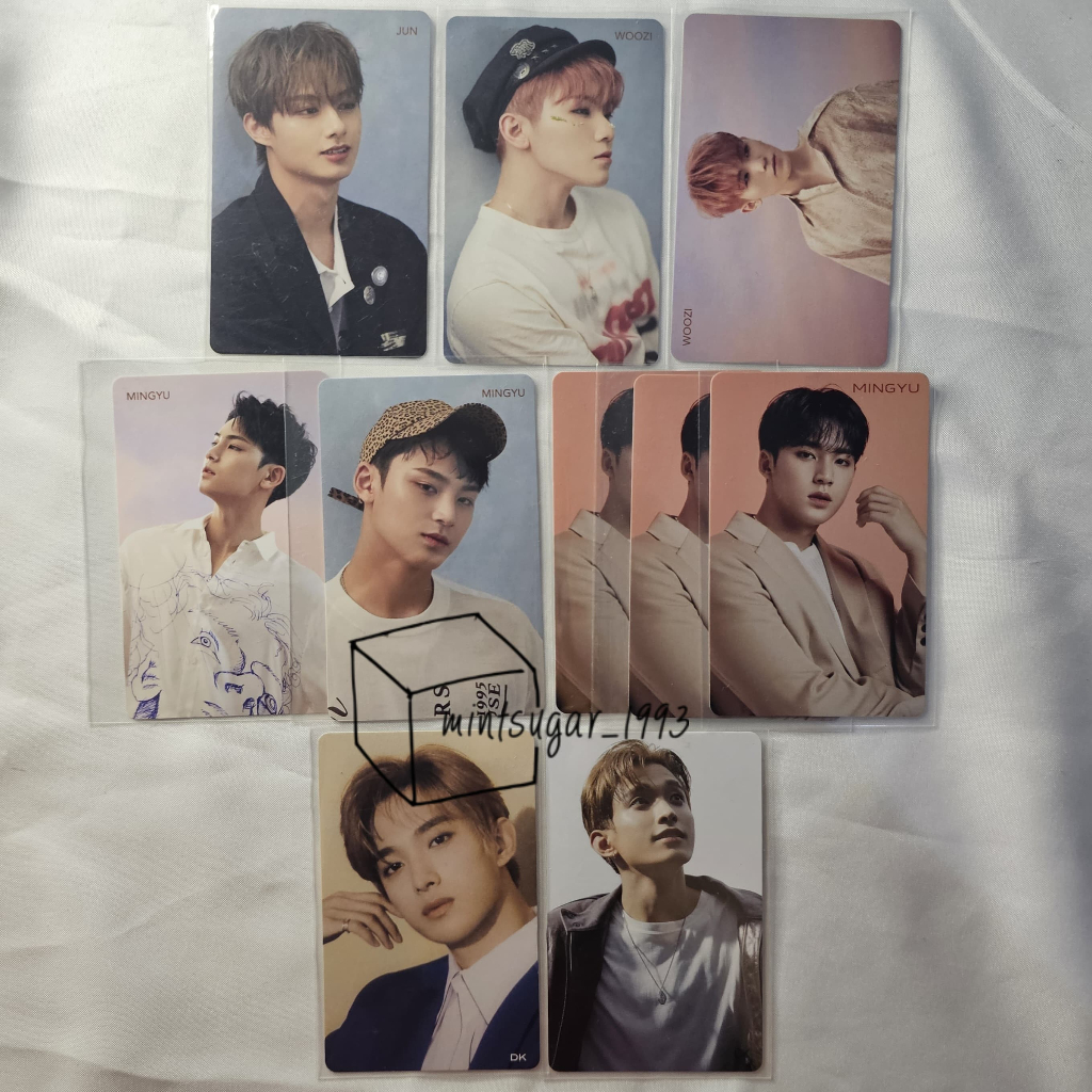 [ INCLUDE PACKING ] OFFICIAL PHOTOCARD SEVENTEEN HMV POB ( jun woozi mingyu dk falling flower flfl 2