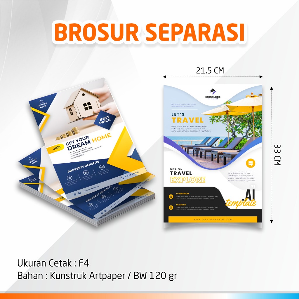 

BROSUR CUSTOM FULL WARNA / CETAK BROSUR F4 1 SISI / CETAK BROSUR FREE DESAIN