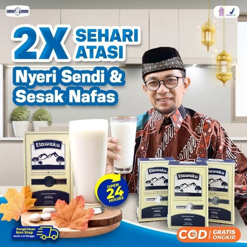 

Etawaku Platinum Paket 3 Box - Susu Kambing Etawa Murni & Krimer Bubuk