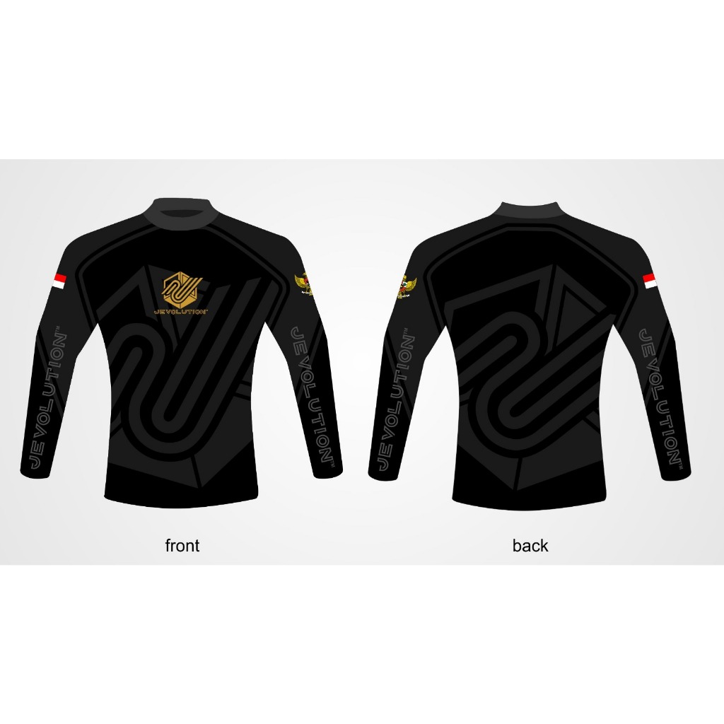 JEVOLUTION JERSEY LOGO PRINT FONT