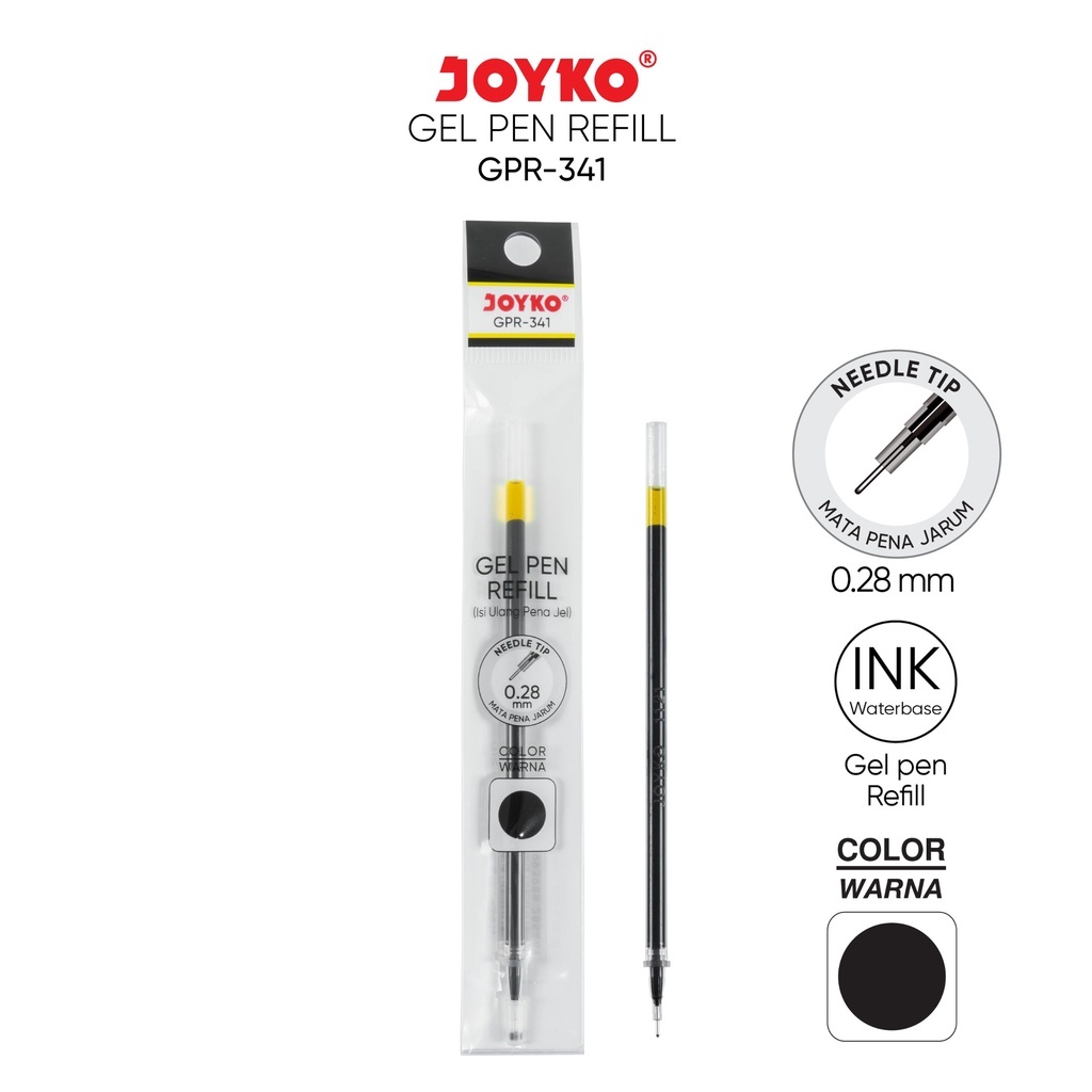 

GEL PEN REFILL / ISI BOLPOIN / ISI PULPEN GPR - 341 /GEL PEN REFILL GPR-341 JOYKO ( PCS )