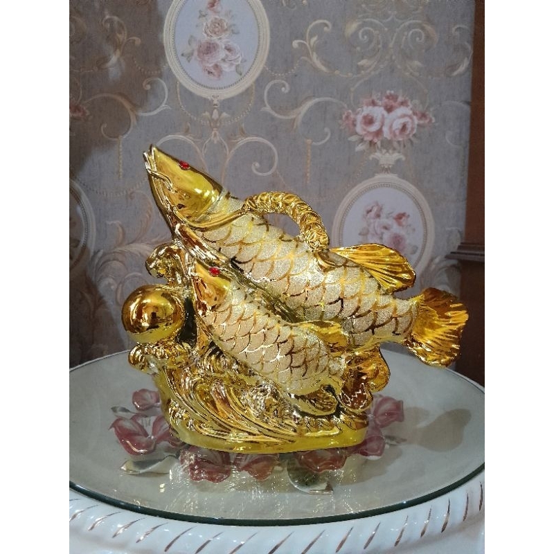Pajangan Ikan Arwana/pajangan Keramik