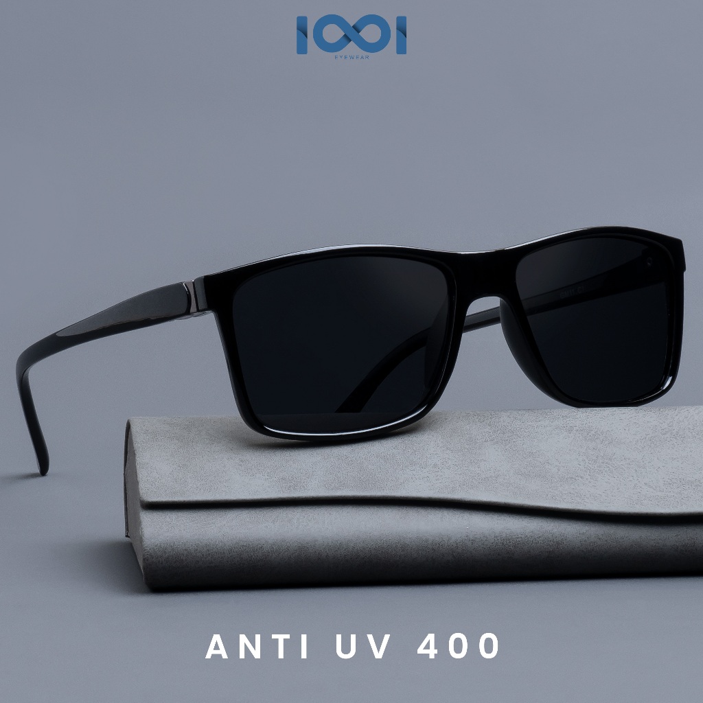 IOOI Eyewear -  Kacamata Hitam Square TR90 Sunglasses Anti UV Casual Pria Wanita GM 11