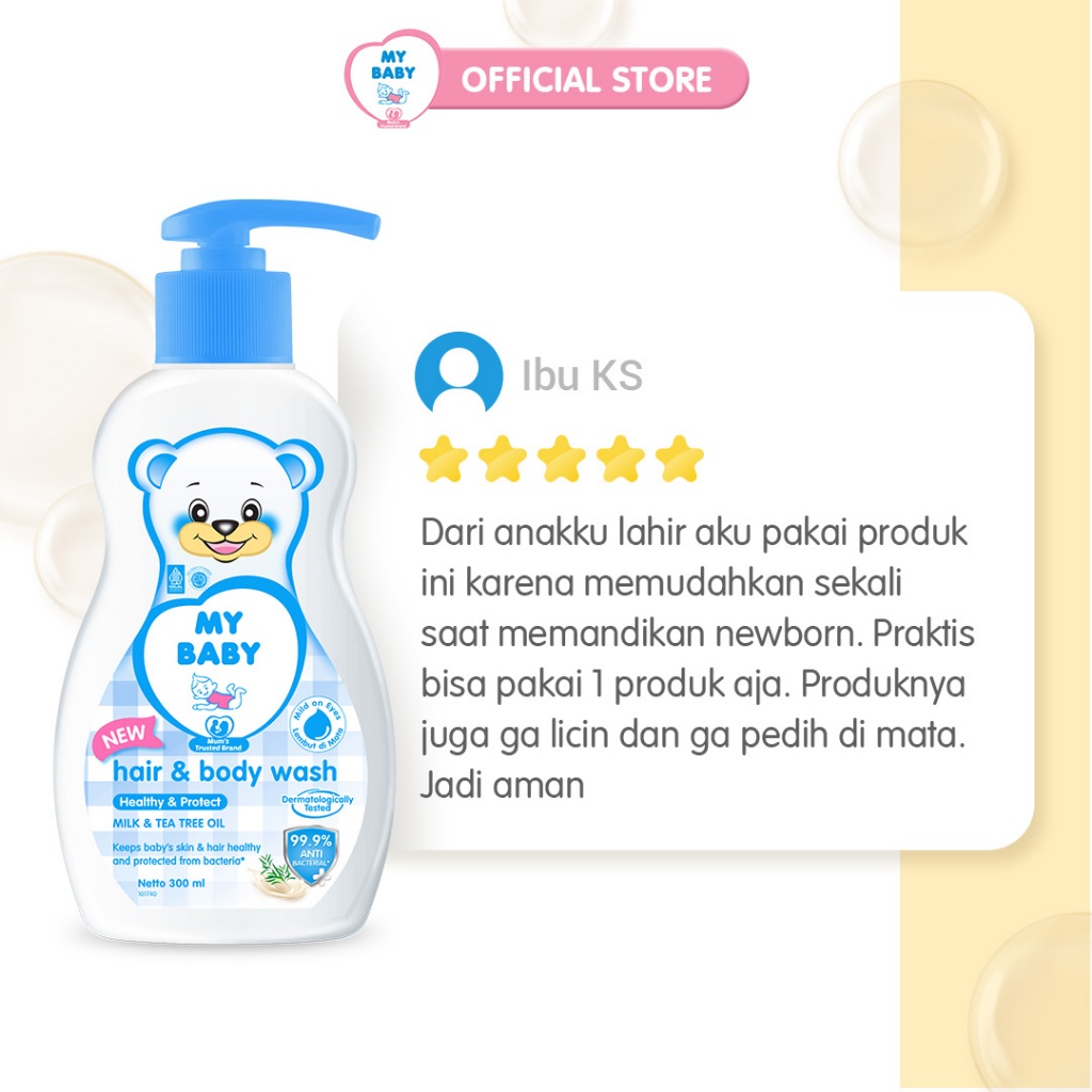 My Baby Hair &amp; Body Wash Pump Healthy &amp; Protect [300 ml / 2 pcs]