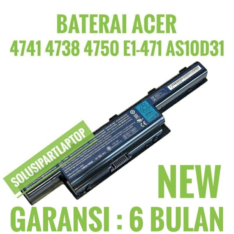 Baterai Laptop Acer Aspire 4750 4750G 4755 4755G 4741