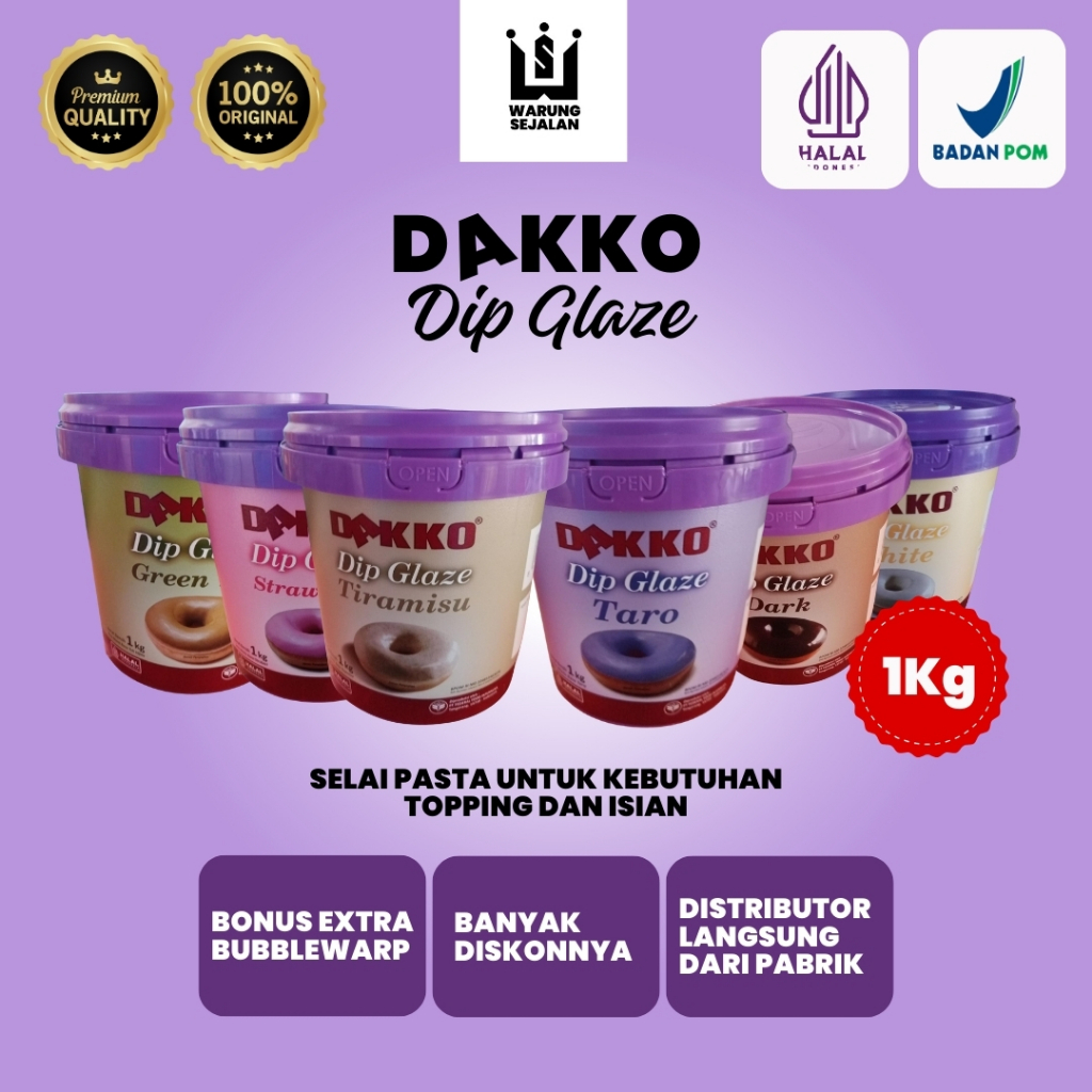 

DIP GLAZE DAKKO PREMIUM RASA DARK CHOCO GREENTEA TIRAMISU STRAWBERRY TARO TIRAMISU DAN WHITE/ SUSU SELAI DIP GLAZE SELAI TOPING SELAI ISIAN COKLAT TOPING COKLAT ISIAN COKLAT UNTUK DONAT COKLAT LUMER SELAI COKLAT