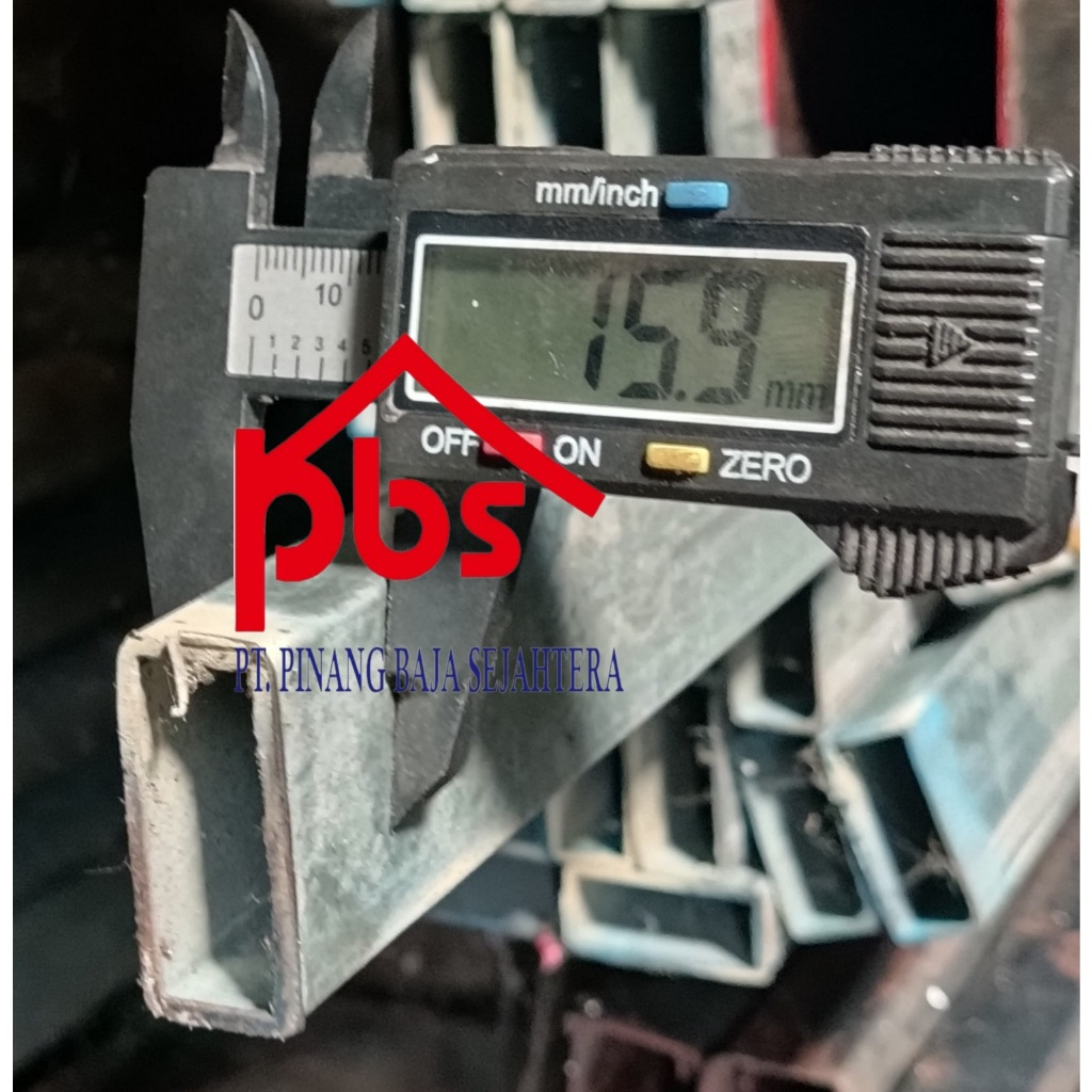 BESI HOLLOW GALVANIS 1.5cm x 3.5cm (15x35) x 6 meter, Tebal 0.8mm 1.0mm 1.2mm 1.4mm / HOLO KOTAK