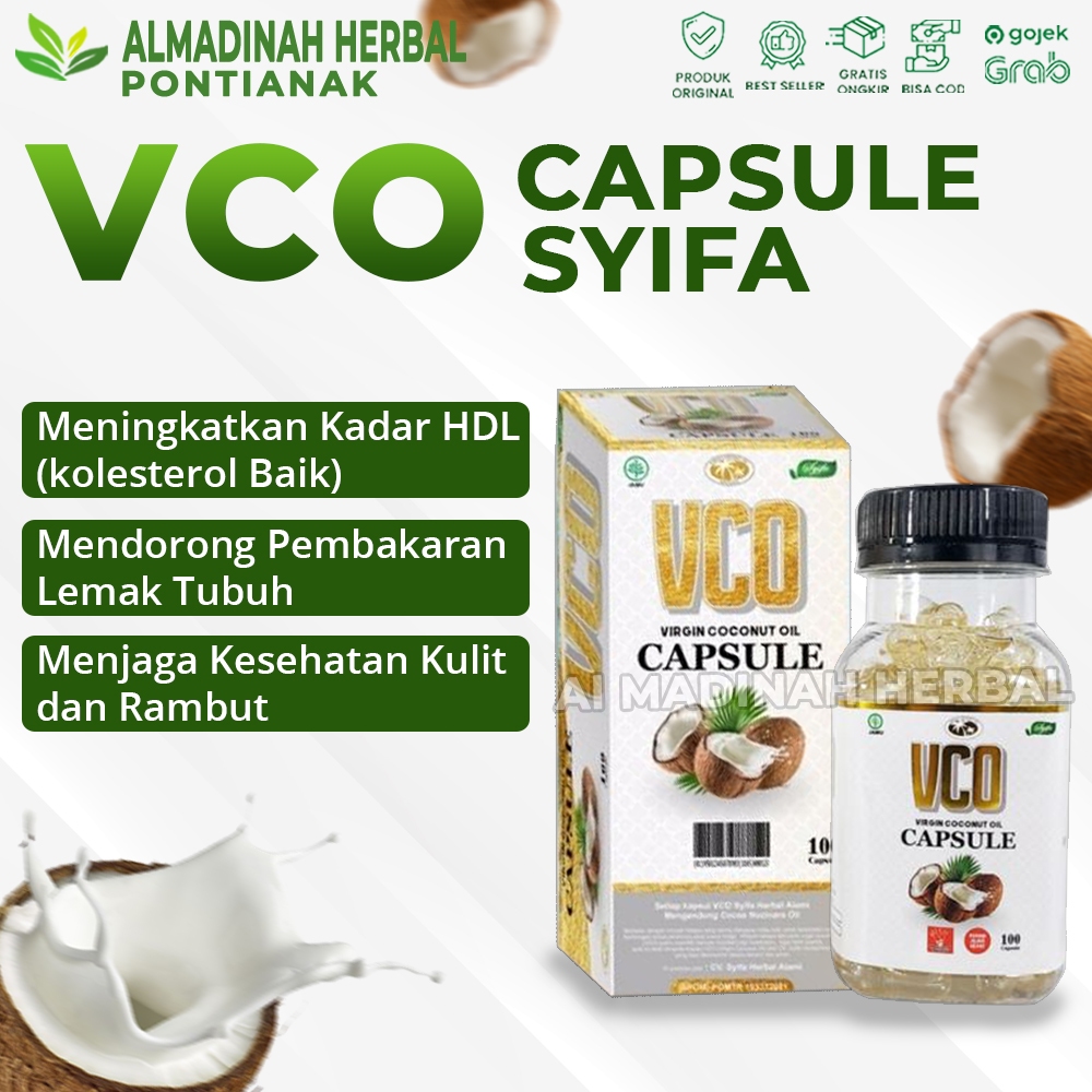 

VCO Kapsul Virgin Coconut Oil 100kpsl | VCO | Minyak Kelapa