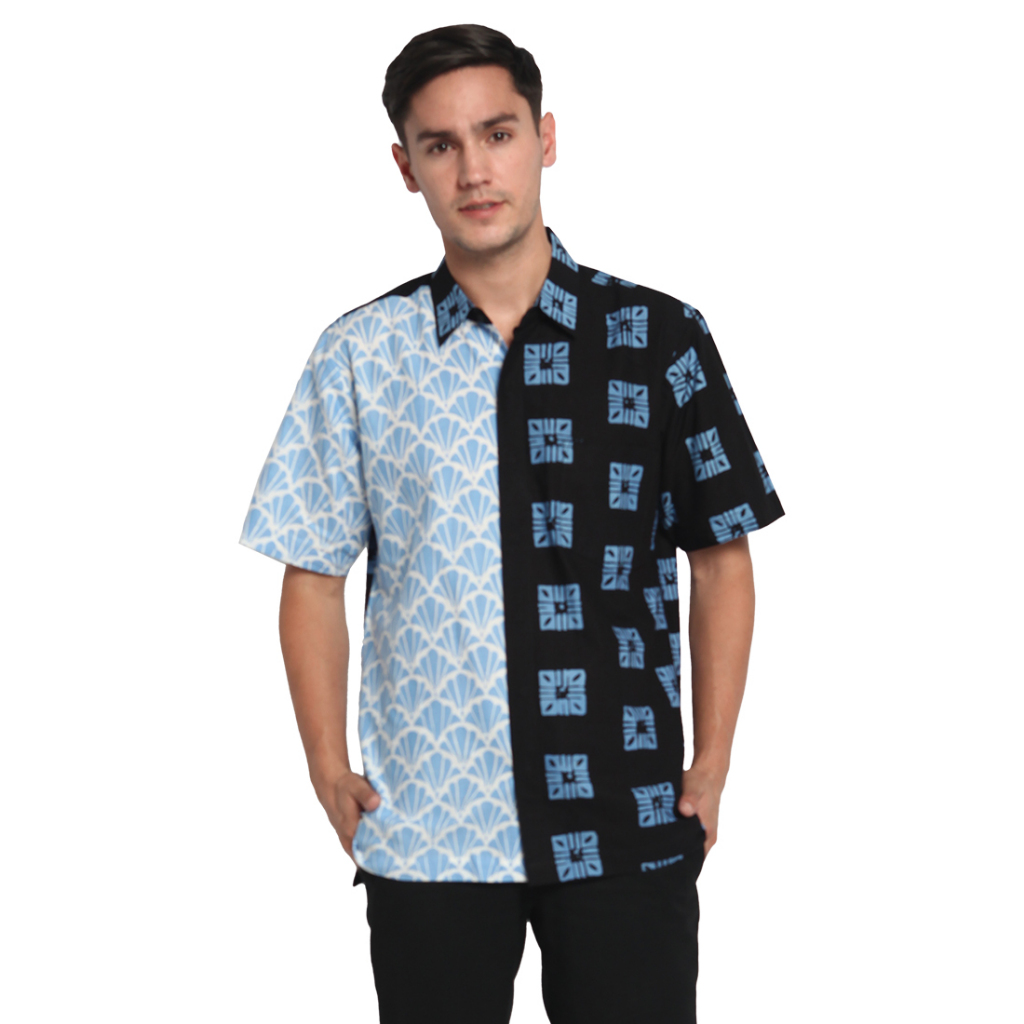 Kemeja Batik Pria - Bhatara Batik Dion - Atasan Kemeja Batik Lengan Pendek