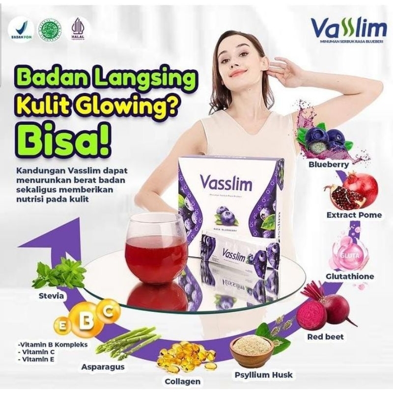 Vasslim Fiber Diet Pelangsing Penurun Berat Badan Pelangsing Perut Buncit Wanita Cepat dan Ampuh