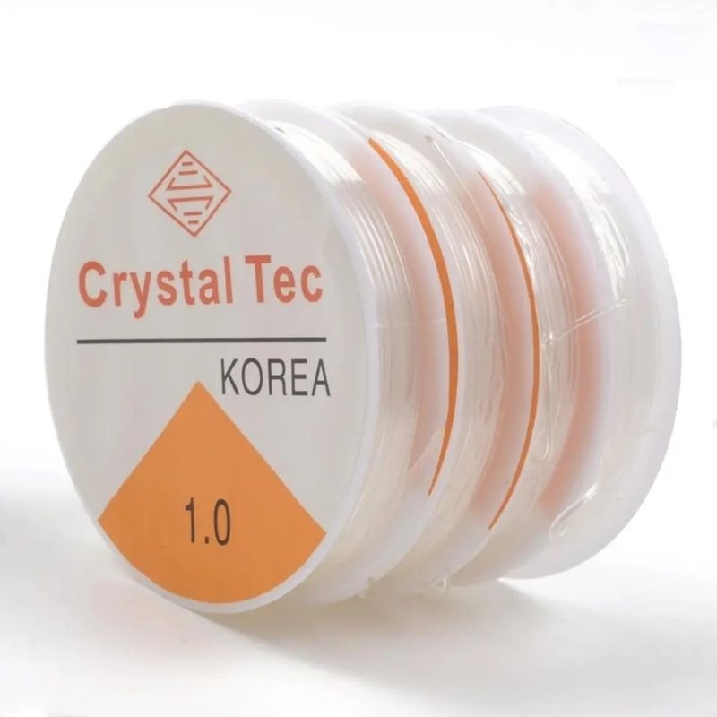 Tali Senar Elastis 0.6Mm/0.7Mm/0.8Mm/1.0Mm Tali Nyilon Karet Elastis Bahan Craft Kerajinan