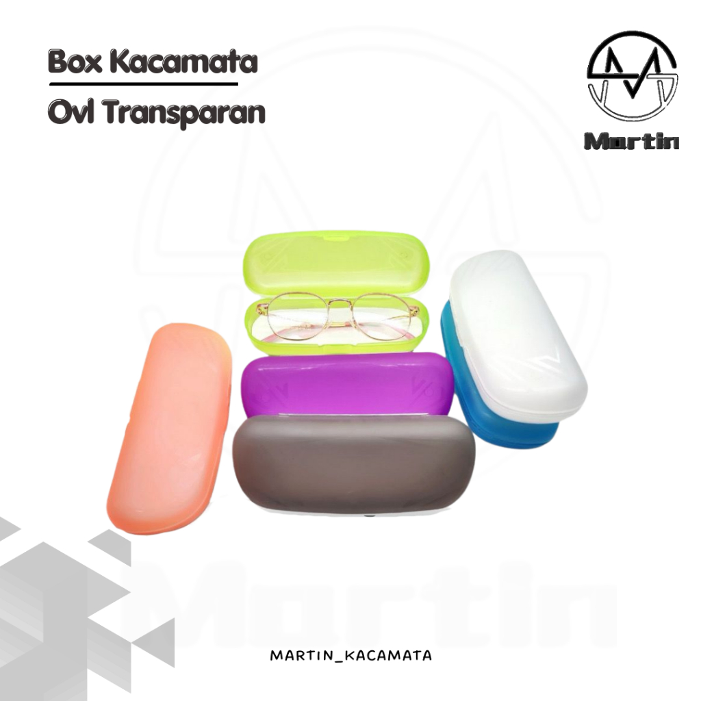 BOX/KOTAK/TEMPAT KACAMATA OVL TRANSPARAN SATUAN