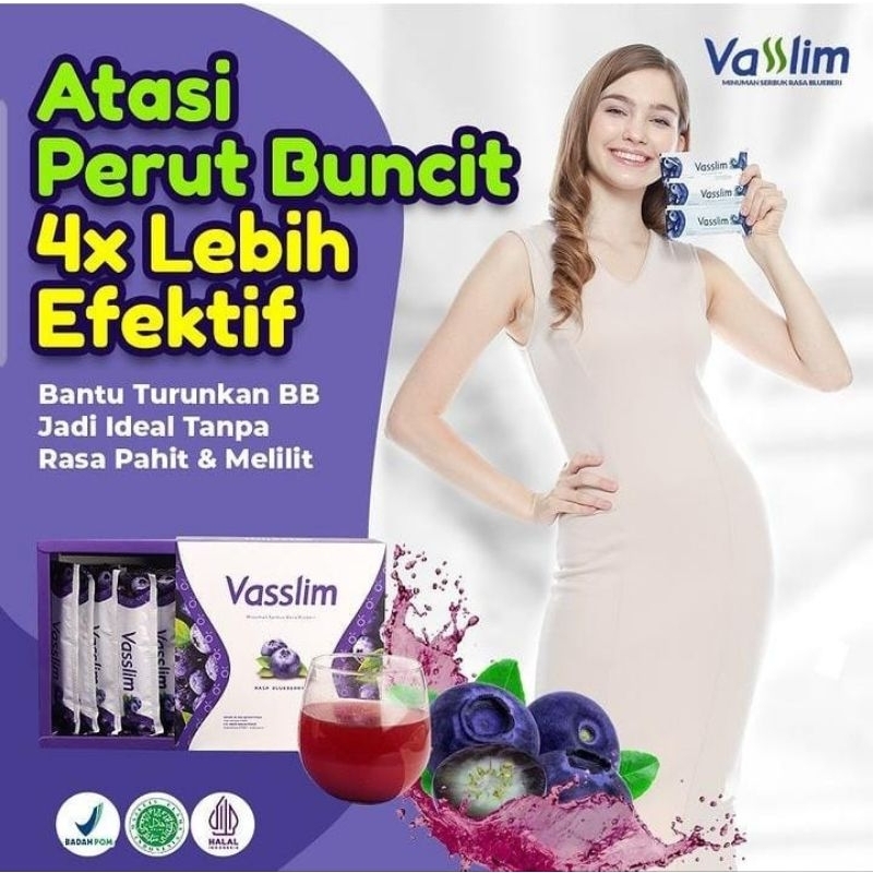 Vasslim Fiber Drink Diet Pelangsing Badan Herbal 100% Ampuh dan Cepat ori bpom
