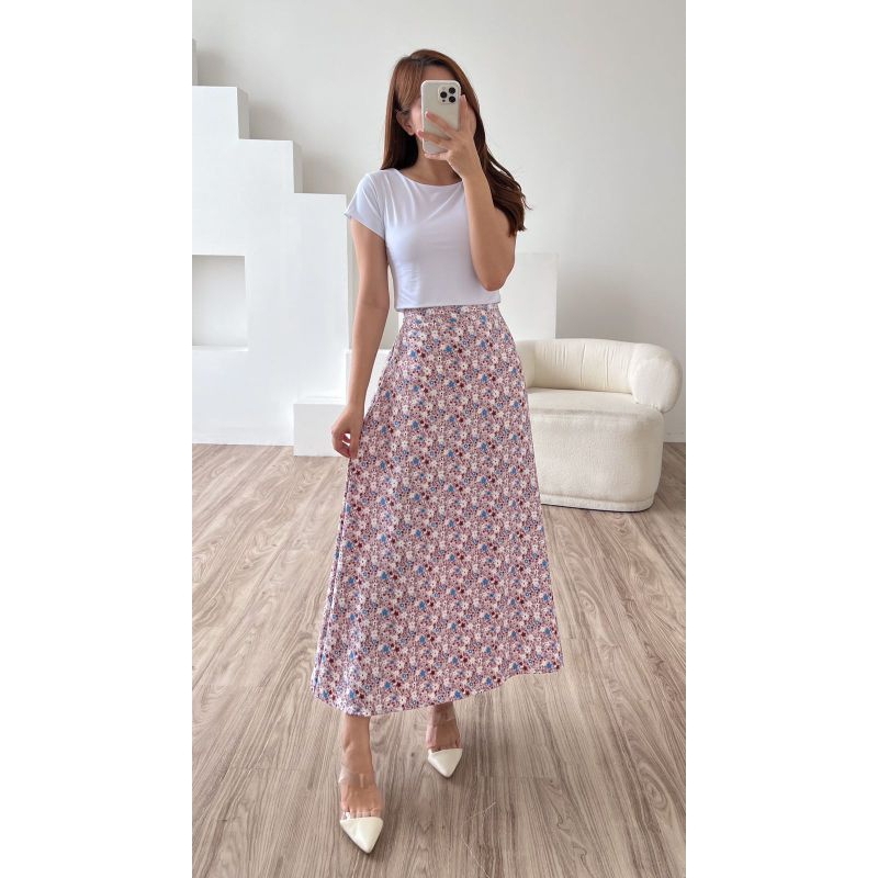 Rok Shabby Shakila Premium | Rok Bunga Wanita Korea