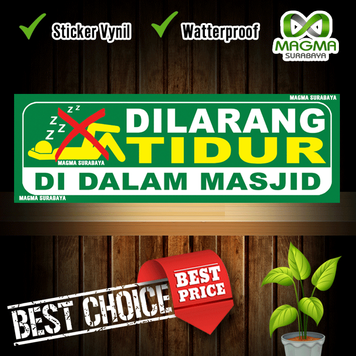 

Stiker Dilarang Tidur di dalam Masjid