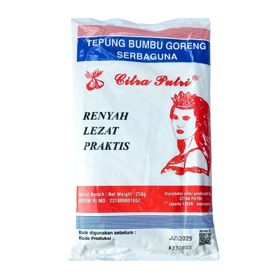 

Tepung Citra Putri 250gr halal Tepung Bumbu Goreng Ayam Serbaguna Tepung Goreng
