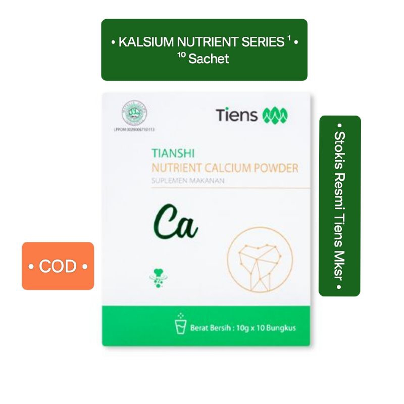 kalsium tiens supplement 1 box isi 10 sachet osteoporosis sakit pinggang dan saraf kejepit