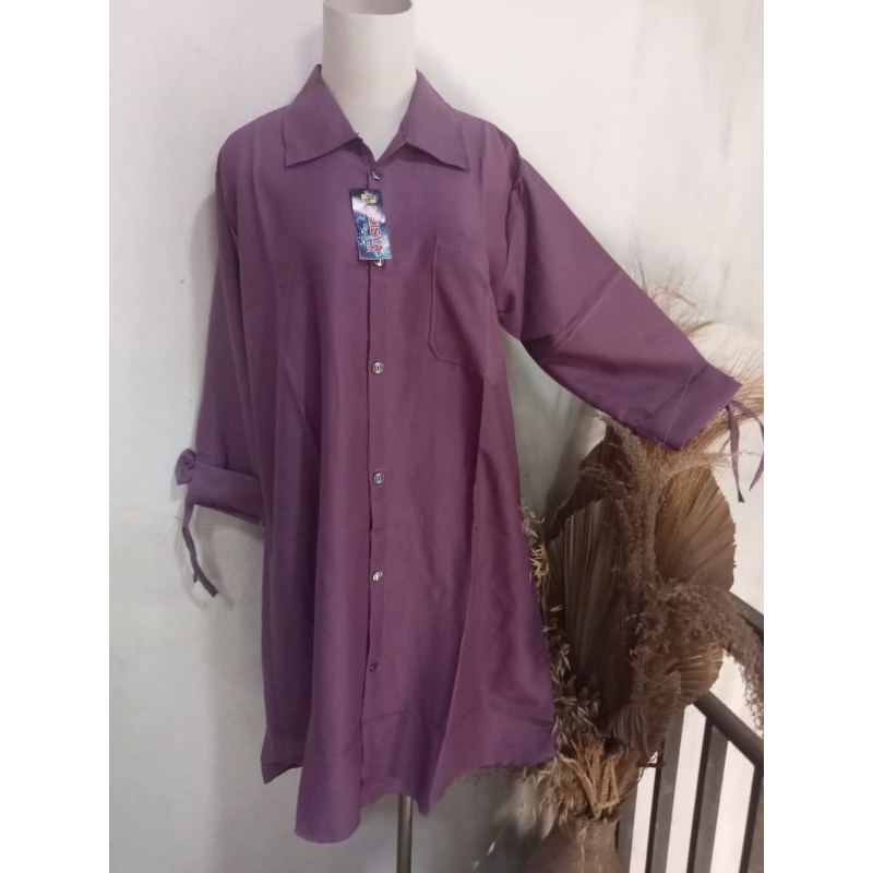 Tunik Kemeja Polos Wanita Model Terbaru