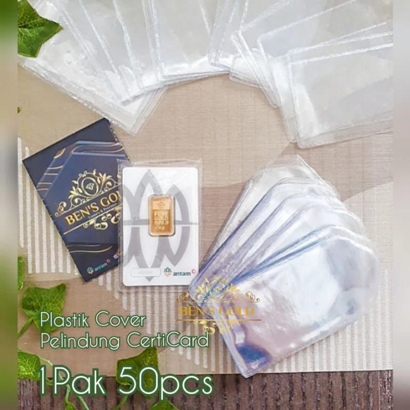 

PLASTIK LOGAM MULIA 50PCS COVER PELINDUNG ANTAM, UBS, KING HALIM