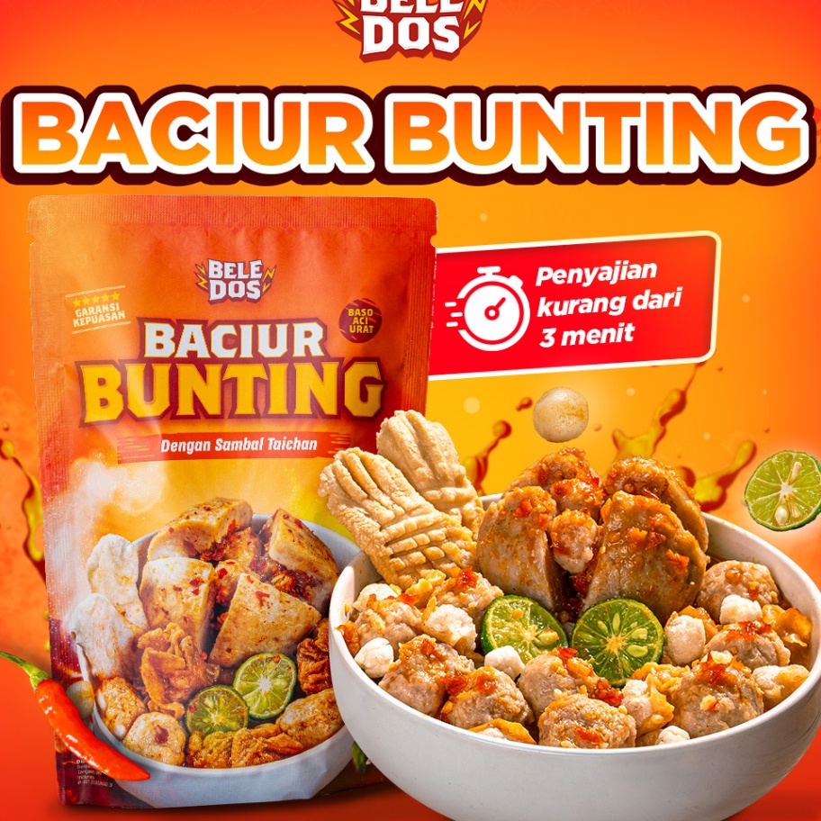 

55 COD Beledos Baciur Bunting 25 Gram dengan Sambal Taichan