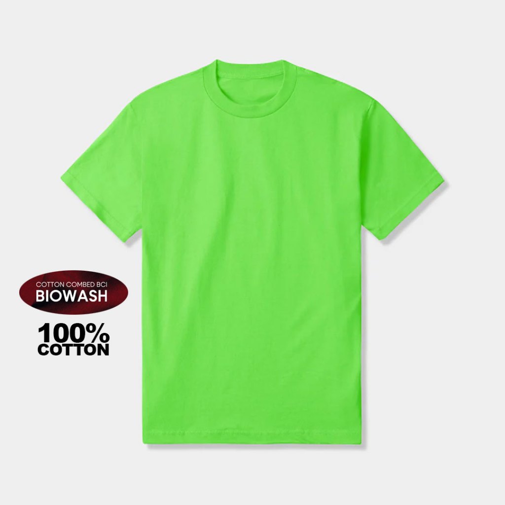 PUREBASE Tshirt Kaos Polos Basic Premium - Lime Green