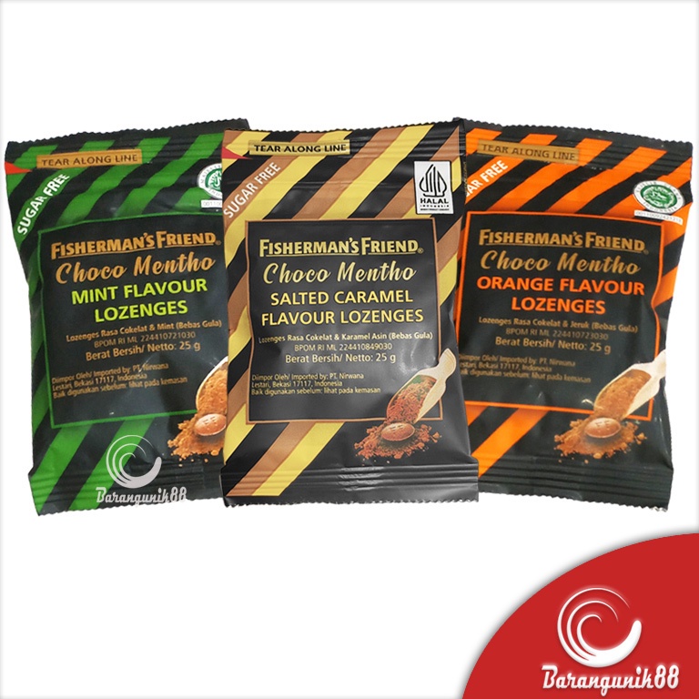 

55 Brand Permen Fishermans Friend 25 gram Choco Mentho Mint Orange