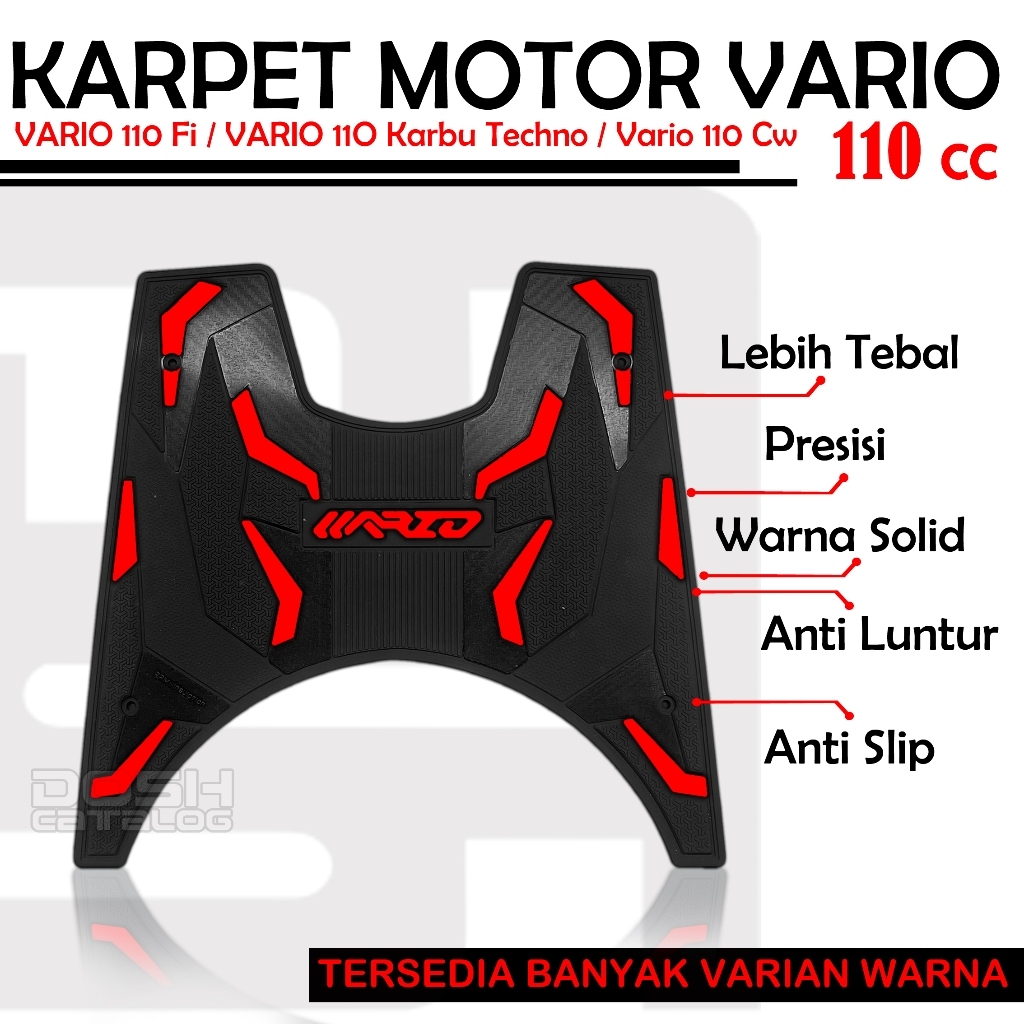 Karpet Motor Vario 110 Fi Aksesoris Motor Vario 125 Bahan Karet Premium Karpet Vario Techno
