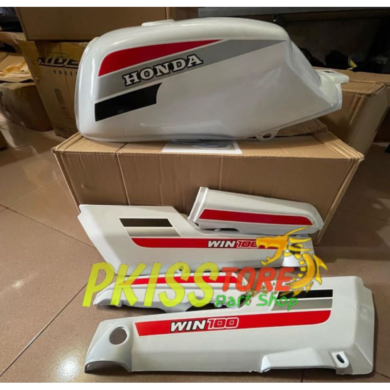 Cover Body Bodi Set Honda Win Win 100 Warna Putih