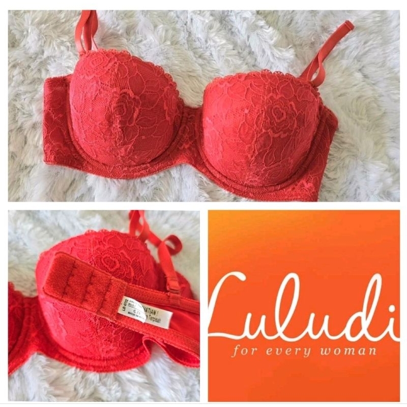 BRA LULUDI BY WACOAL SIZE 34A 34B 34C 36A 36B 36C K63 LB 4702 HALF CUP BH KAWAT RED MERAH LB4702