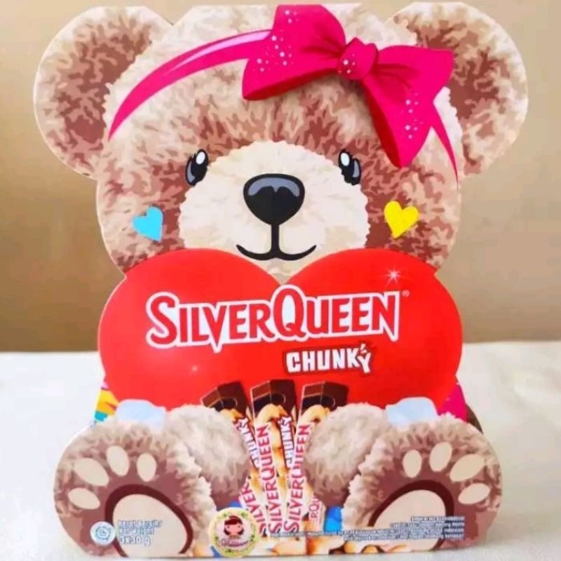 

READY LANGSUNG KIRIM GOJEK / GRAB Silver Queen Chunky Bear isi 3 Chunky Bar 30gr SilverQueen Chunkybar