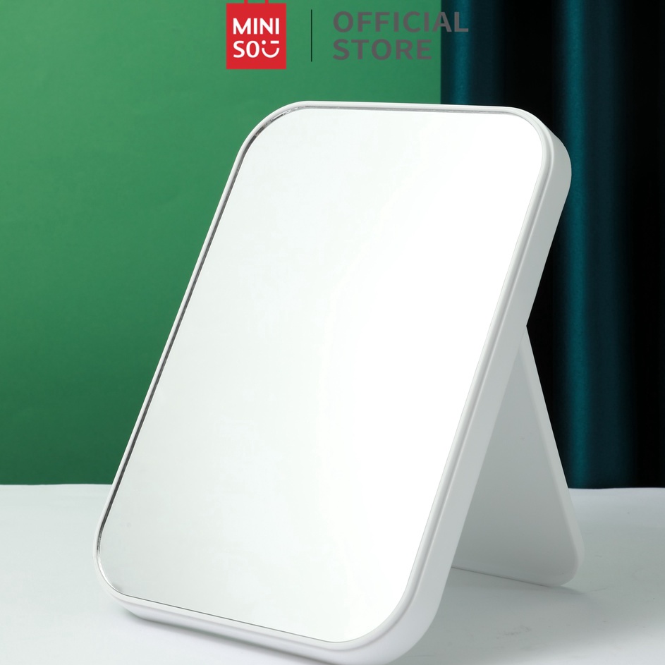 AWAS ADA MINISO Beauty Mirror Cermin Aesthetic Simple persegi panjang cermin meja Kaca Rias Make Up
