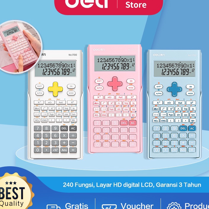 

Terbaru 33 Deli Calculator Scientific Kalkulator 24 Fungsi Kalkulasi 3 Warna 17