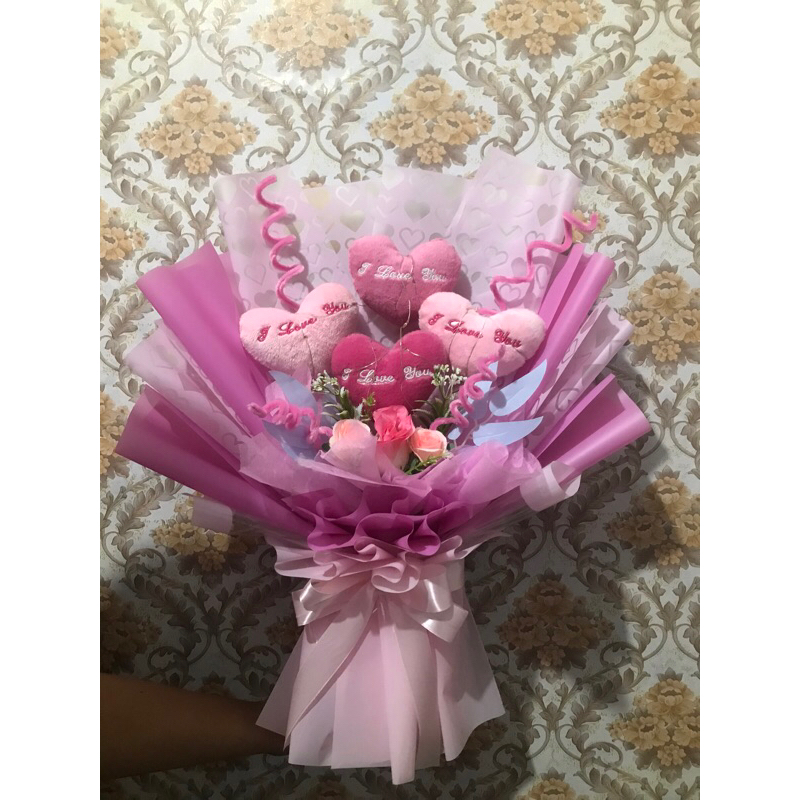 BUKET VALENTINE - Buket Photocard (PC) Polaroid Nct Bts Hadiah / Wisuda / Graduation / Ulang Tahun