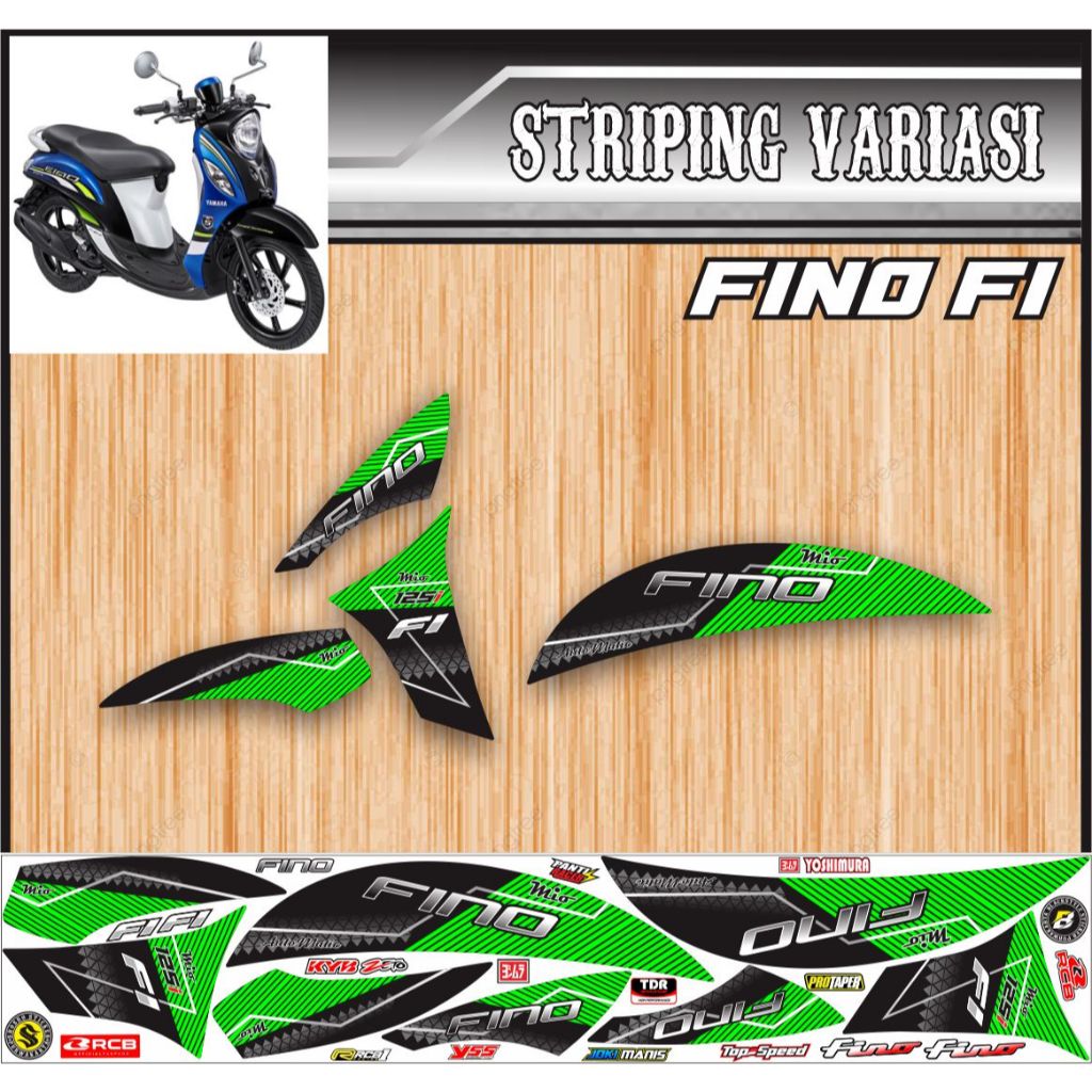 STRIPING MOTOR YAMAHA FINO FI DECAL VARIAN CUSTOM MODEL VARIASI SIMPEL STICKER TERBARU