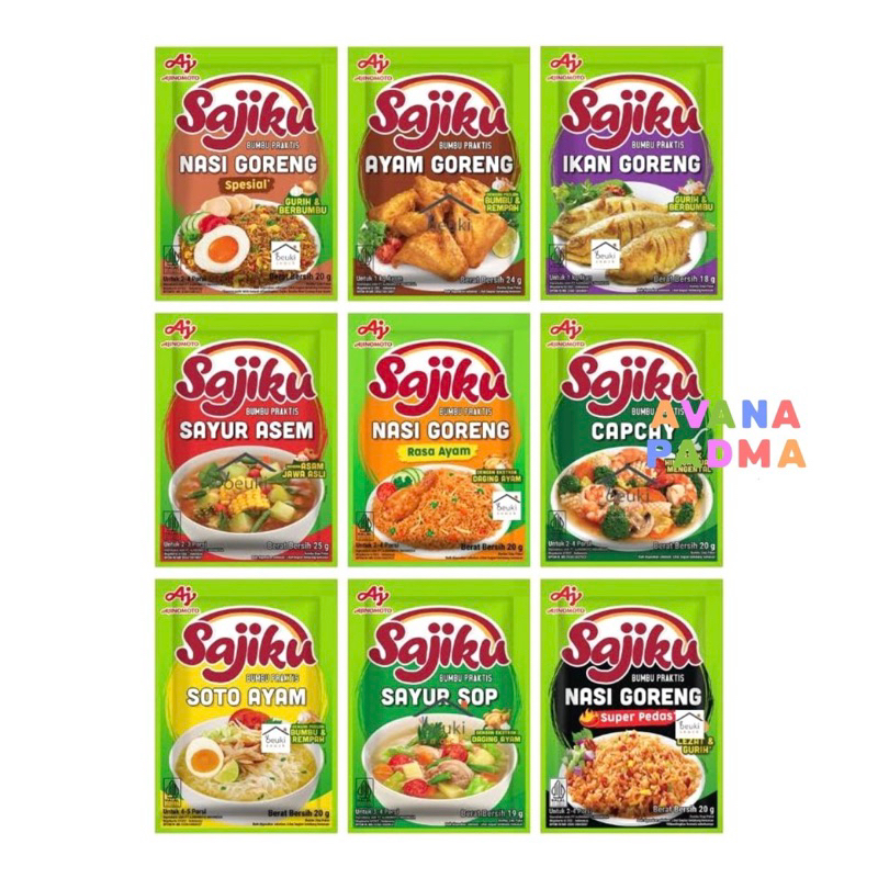 

Ajinomoto Sajiku Bumbu Praktis Sachet (9 Varian) (+-20g)
