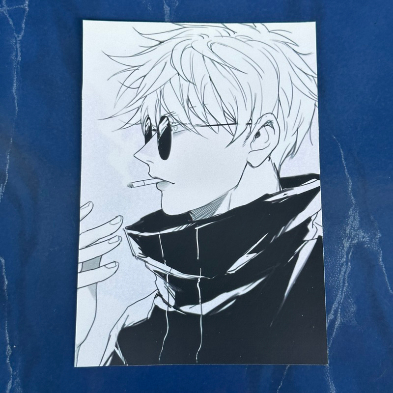 jujutsu kaisen gojo satoru artprint postcard fanmerch animerch
