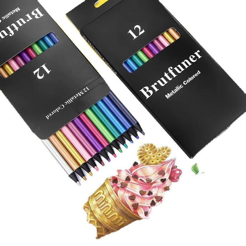 

Brutfuner Original Pensil Warna 12 Colors Metallic / 12 Warna Metallik